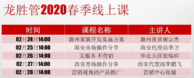 ?“疫”起，學(xué)習(xí)！ 龍勝管2020年春季線上課開課啦~